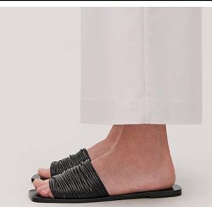 BUNDLE ELIGIBLE - COS Black Strappy Square Toe Sandals